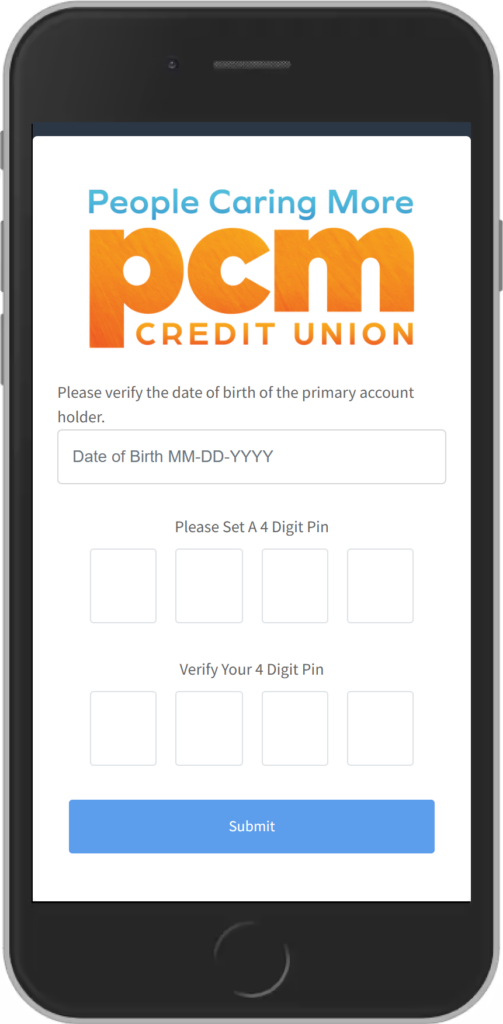 A phone screen with setting a 4-digit PIN